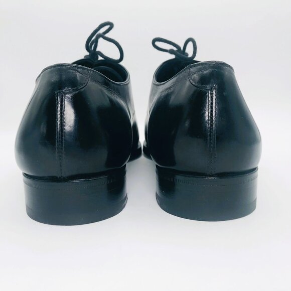 Fratelli Rossetti Italy 10973 Black Perforated Leather Cap Toe Oxford Shoes Sz 7 - Picture 8 of 15